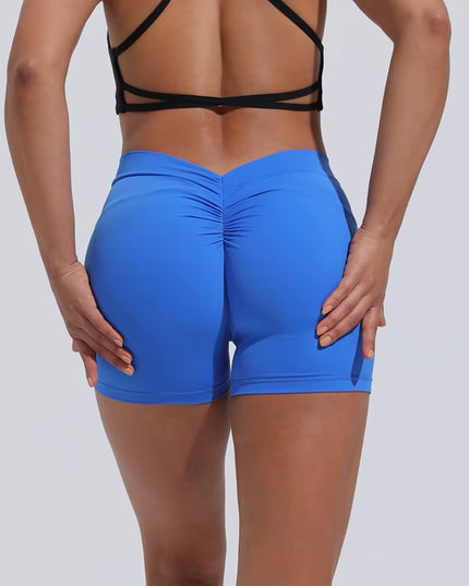 DIAS FIT JOY V-Back Shorts High Waisted Hip Lifting Yoga Shorts Women'S Nylon Tight Fitting Shorts Training Sports Fitness Pants