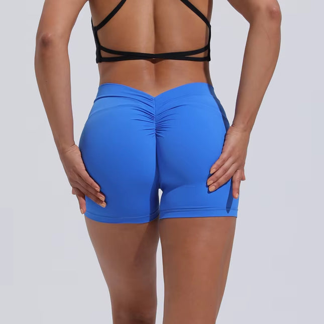 DIAS FIT JOY V-Back Shorts High Waisted Hip Lifting Yoga Shorts Women'S Nylon Tight Fitting Shorts Training Sports Fitness Pants