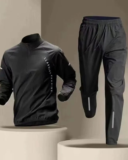 VYRE-juoksusetti - Mustat juoksuvaatteet miehille